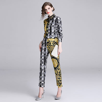 Traje Ejecutivo con Estampado Barak - Camisa Manga Larga y Pantalón - Image 5