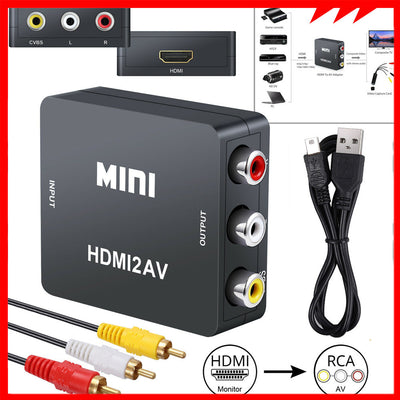 Convertidor Adaptador de HDMI a RCA AV Full HD 1080p
