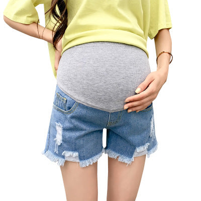 Shorts de Maternidad con Borde Deshilachado - Image 10