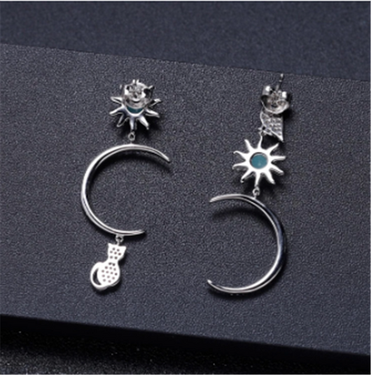 Aretes Asimétricos Luna y Estrellas - Diseño Original Nicho - Image 12
