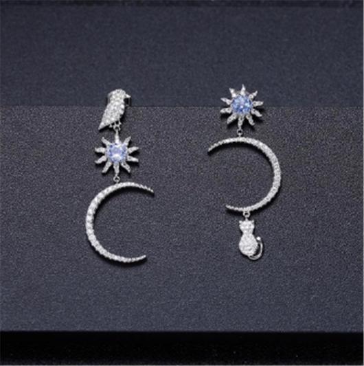 Aretes Asimétricos Luna y Estrellas - Diseño Original Nicho - Image 11