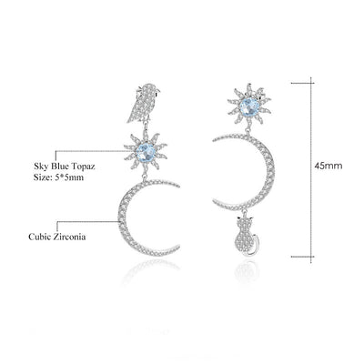 Aretes Asimétricos Luna y Estrellas - Diseño Original Nicho - Image 9