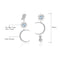 Aretes Asimétricos Luna y Estrellas - Diseño Original Nicho
