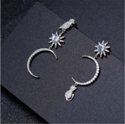 Aretes Asimétricos Luna y Estrellas - Diseño Original Nicho - Image 5
