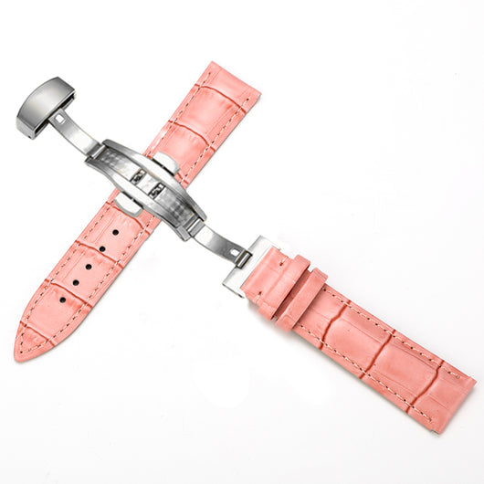 Correa de Reloj Cuero Mariposa Doble Broche Ajustable Unisex - Image 9