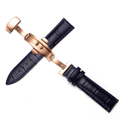 Correa de Reloj Cuero Mariposa Doble Broche Ajustable Unisex - Image 14
