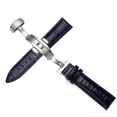 Correa de Reloj Cuero Mariposa Doble Broche Ajustable Unisex - Image 13