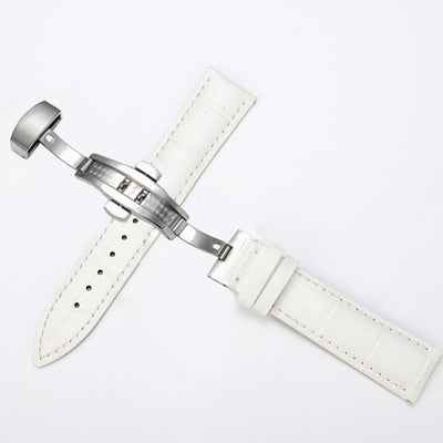 Correa de Reloj Cuero Mariposa Doble Broche Ajustable Unisex - Image 18