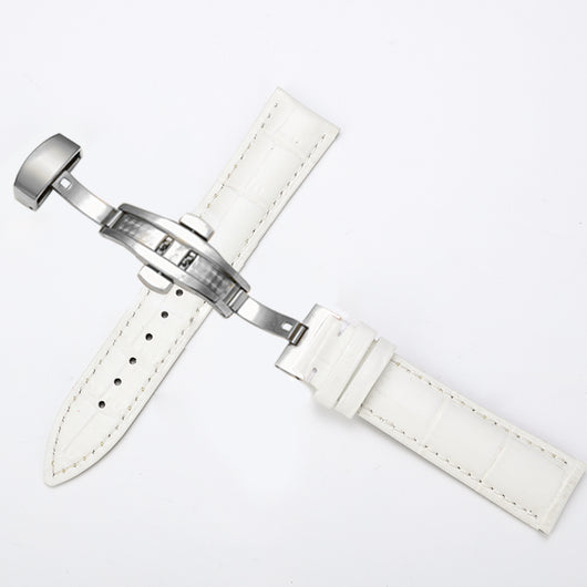 Correa de Reloj Cuero Mariposa Doble Broche Ajustable Unisex - Image 18