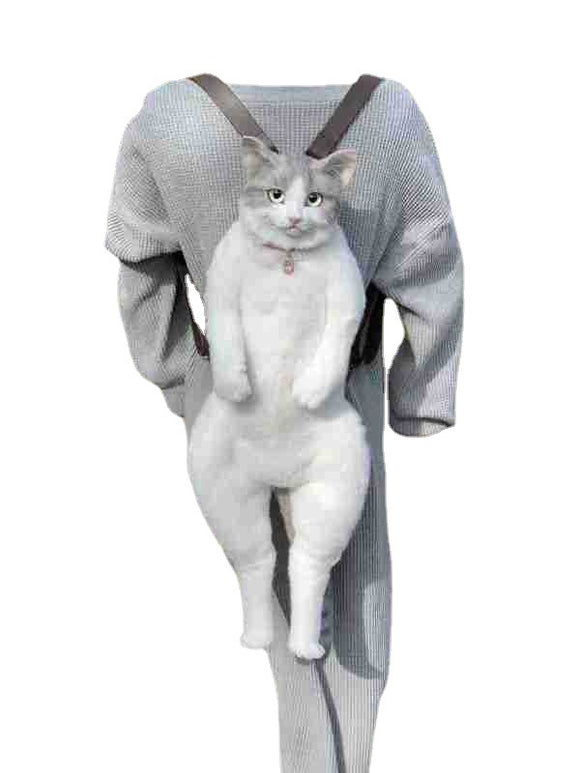 Mochila Gato Simulado con Peluche Desmontable - Juguete Infantil Realista