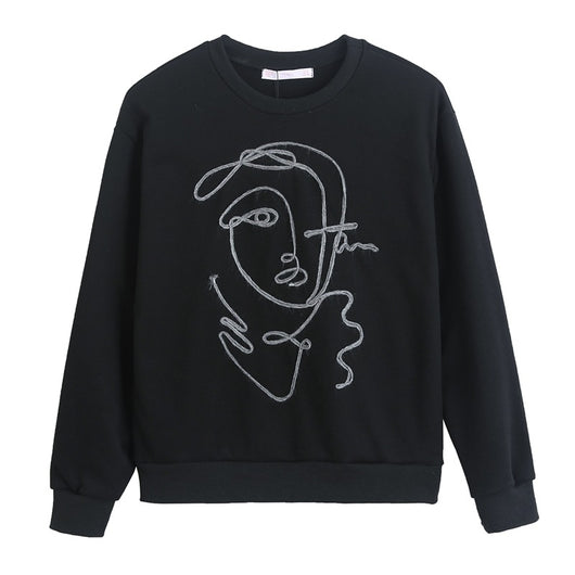 Suéter Estampado Manga Larga para Mujer - Diseño Simple y Versátil - Image 8
