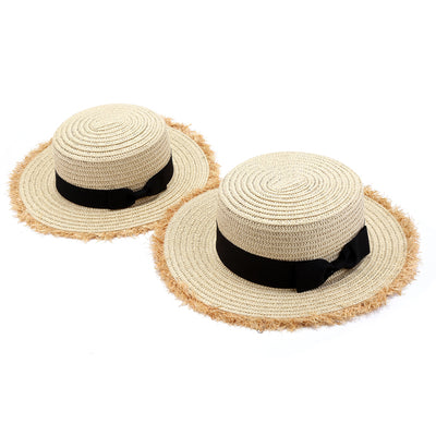 Sombrero de Paja Coreano para Niños - Gorro Solar Playa Niña 2-6 Años - Image 6