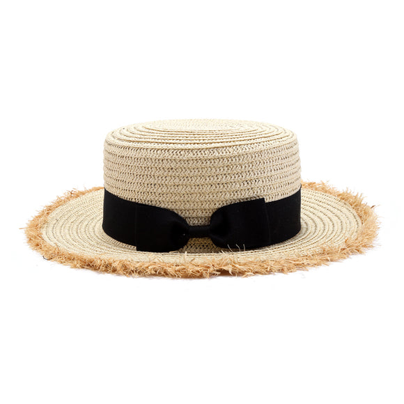 Sombrero de Paja Coreano para Niños - Gorro Solar Playa Niña 2-6 Años