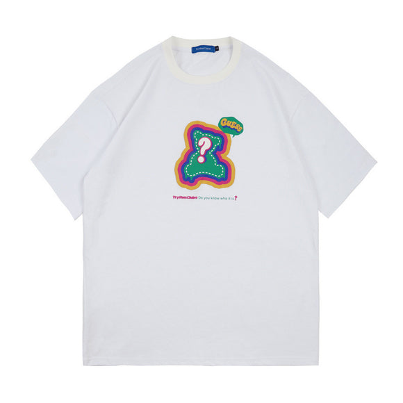 Camiseta Estampada de Algodón para Hombre y Mujer - Talla Plus Oversize
