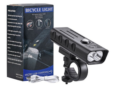 Luz Delantera para Bicicleta LED con Batería Recargable USB - Image 13