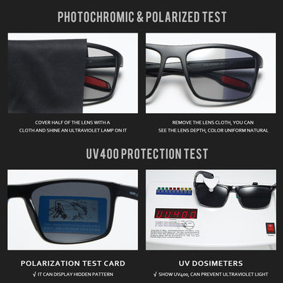 Gafas de Sol Cuadradas Polarizadas con Filtro Fotocromático y Almohadillas de Silicona - Image 20