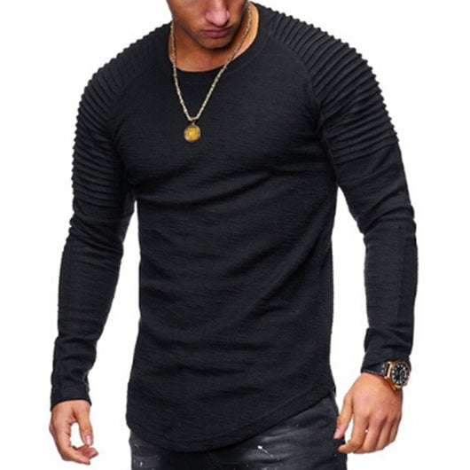 Camiseta Deportiva Hombre Manga Raglan Plisada Cuello Redondo - Image 10