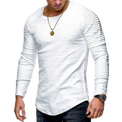 Camiseta Deportiva Hombre Manga Raglan Plisada Cuello Redondo - Image 12