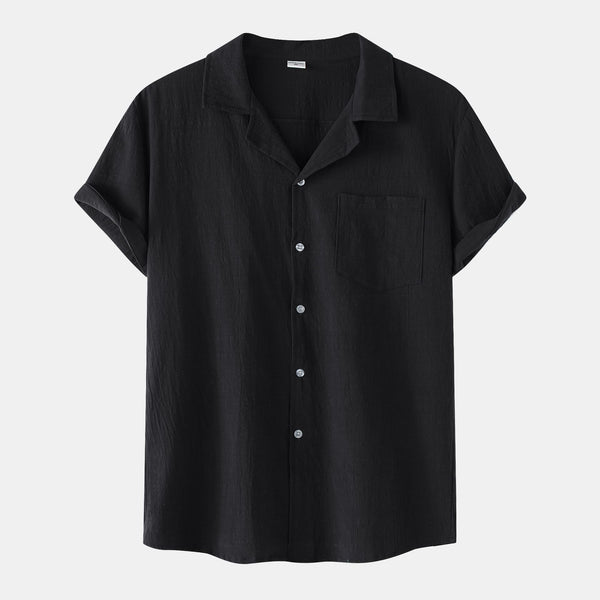 Camisa de Verano en Algodón y Lino para Hombre