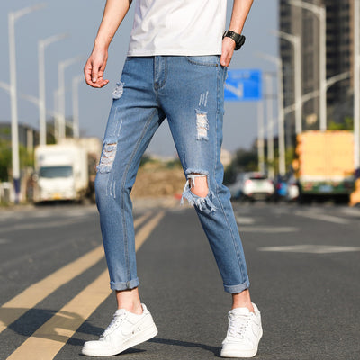 Jeans Slim Fit Rotos para Hombre - Primavera y Verano - Image 7