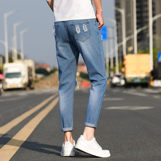 Jeans Slim Fit Rotos para Hombre - Primavera y Verano - Image 5