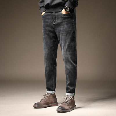 Pantalones Vaqueros Slim Fit Negros para Hombre - Otoño e Invierno - Image 4