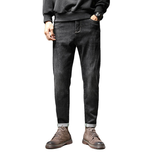 Pantalones Vaqueros Slim Fit Negros para Hombre - Otoño e Invierno - Image 6