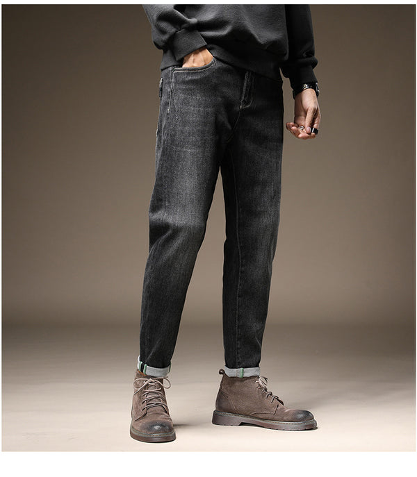 Pantalones Vaqueros Slim Fit Negros para Hombre - Otoño e Invierno - Image 5