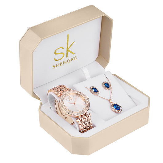 Juego de Tres Relojes Dorado Rosa - Image 9