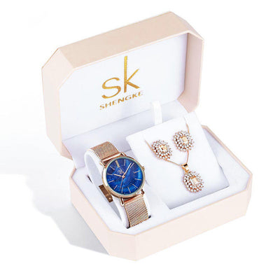 Juego de Tres Relojes Dorado Rosa - Image 10