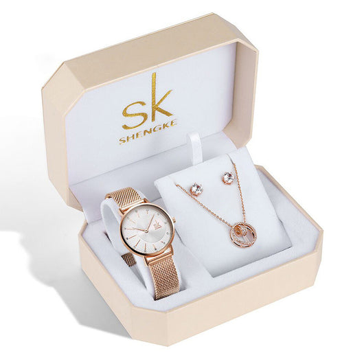 Juego de Tres Relojes Dorado Rosa - Image 7