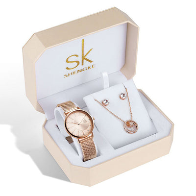 Juego de Tres Relojes Dorado Rosa - Image 5
