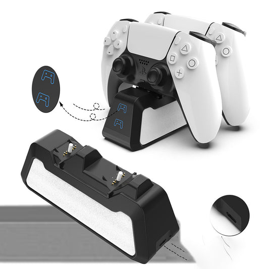 Soporte de Carga Rápida Dual para Controles PS5 con USB-C