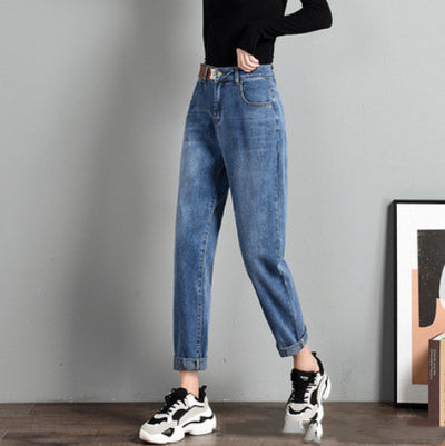 Pantalones Harem Cintura Alta Suelta para Mujer - Image 3