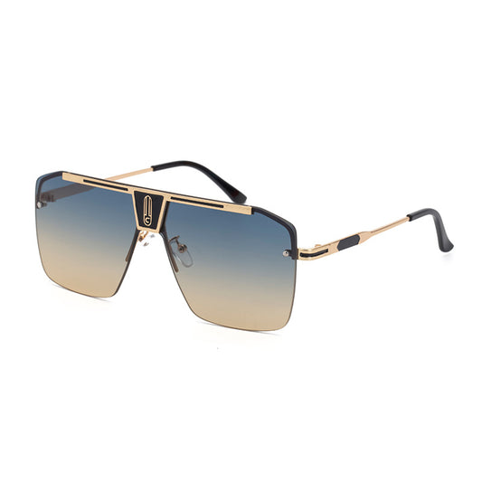Gafas de Sol Hombre Estilo Retro Marco Grande Clásico Tendencia - Image 2