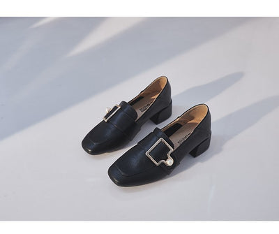 Zapatos de Cuero Pequeños Estilo Británico One Step Fashion
