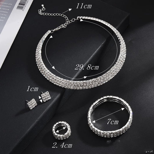 Collar Multicapa con Garras de Diamante y Perlas - Juego de Cuatro Piezas - Image 6