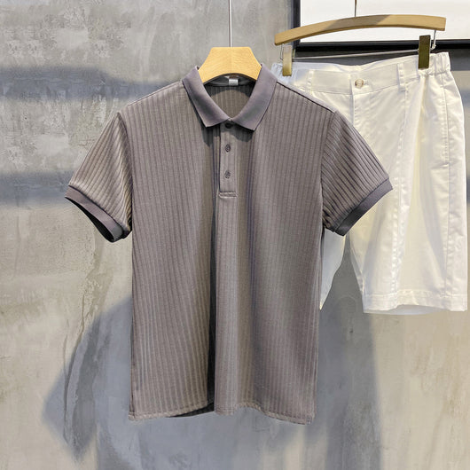 Polo Cómodo de Seda Suave para Hombre - Camisa Transpirable de Verano Elegante - Image 7