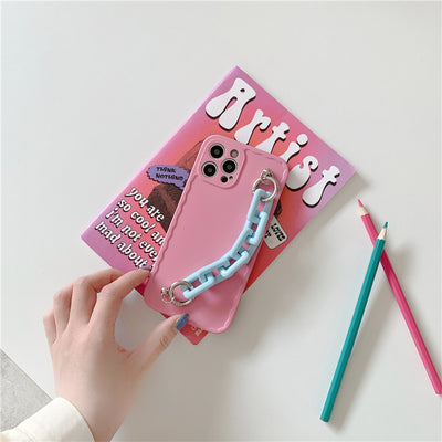 Funda iPhone con Cadena de Colores Pastel - Compatible con iPhone 11 Pro Max, 12 Pro Max, XS Max y más - Image 6