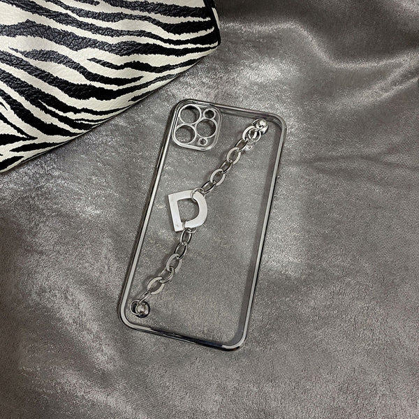 Funda Transparente para iPhone con Diseño de Letras - Compatible con iPhone 12 Pro Max, 11, X, 8, 7P