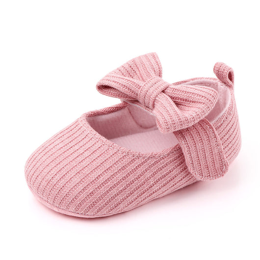 Zapatos de Lana Tejida con Moño para Bebé - Mocasines Princesa - Image 6