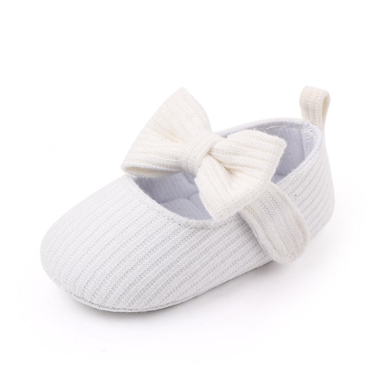 Zapatos de Lana Tejida con Moño para Bebé - Mocasines Princesa - Image 2