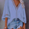 Blusa Elegante con Encaje Calado y Mangas Acampanadas