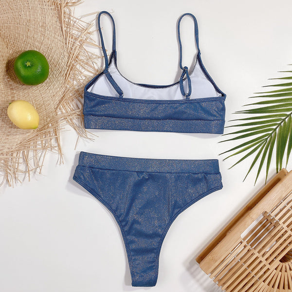 Bikini Deportivo Cintura Alta con Tubo - Diseño Europeo Moderno