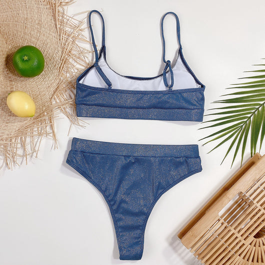 Bikini Deportivo Cintura Alta con Tubo - Diseño Europeo Moderno - Image 2