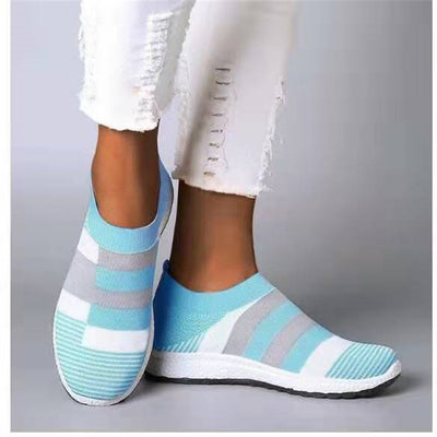 Zapatillas Deportivas Ligeras de Punto Transpirable con Diseño a Rayas - Image 7