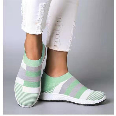Zapatillas Deportivas Ligeras de Punto Transpirable con Diseño a Rayas - Image 8