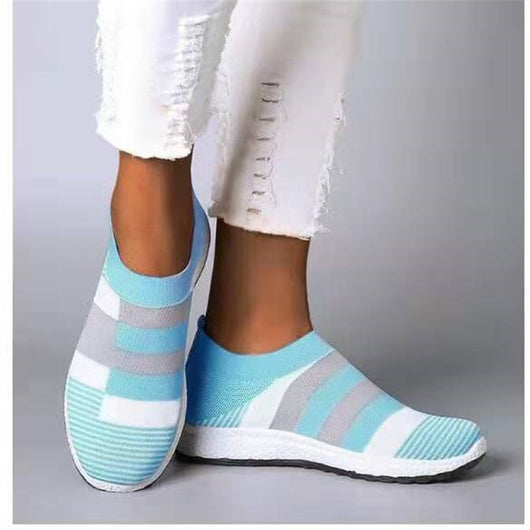 Zapatillas Deportivas Ligeras de Punto Transpirable con Diseño a Rayas - Image 5