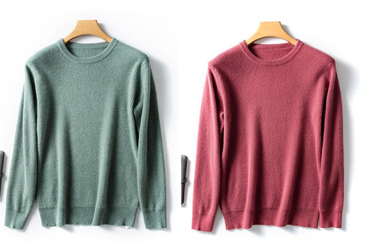 Suéter de Cachemira para Hombre Cuello Redondo Grueso Holgado Versión Coreana - Image 11