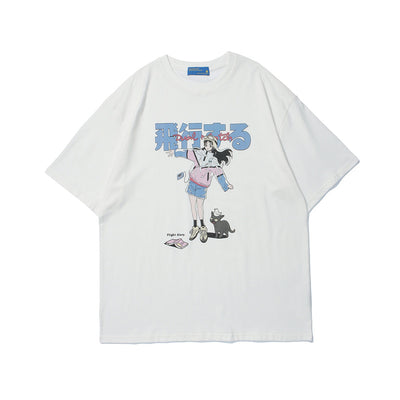 Playera Holgada Estampado Cartoon Unisex - Estilo Urbano Tendencia - Image 2